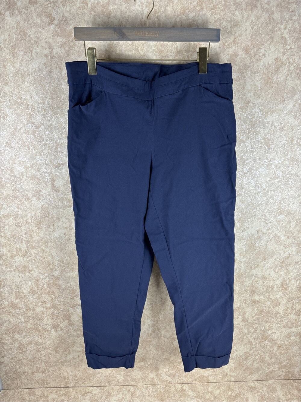 Tribal Pants Stretch Pull On Plus Size 16W Dark Blue